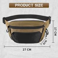 Sac banane tactique en Cordura pour homme, pour le transport quotidien en extérieur, le cyclisme et la randonnée, pochette de taille tactique