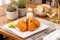 Camarones de Caña de Azúcar Pre-fritos, Congelados, Semielaborados, Listos para Cocinar, Bocadillo Comercial de Mariscos