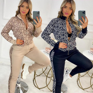 Abbigliamento da Donna di Marca 2025 Completo Invernale da Casa Stampato con Giacca a Maniche Lunghe e Cerniera Abiti Firmati di Marchi Famosi - Product Image 2