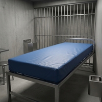 Matelas de prison ignifuge et imperméable, emballé sous vide et enroulé