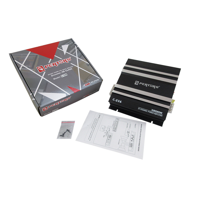 Car Audio 2 Channel Amplifier , AB Class Amplifier Q-PERTORS C-236 TWO Channel Amplifier 12V