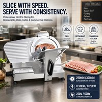 Trancheuse à viande électrique, lame en acier inoxydable de 300 mm, coupe-viande automatique pour viande fraîche et congelée