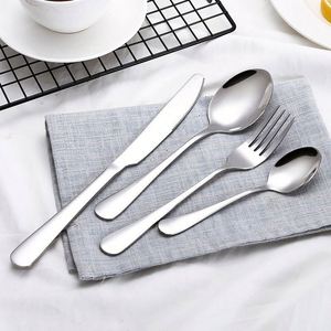 Stainless Steel 18/0 Food Grade 24-Piece Flatware Set Minimalist Design Back to School Gift Box Included - Product Image 6