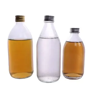 500ml trasparente popolare vuoto bevande gassate kombucha stoccaggio bottiglie di vetro bere con coperchio