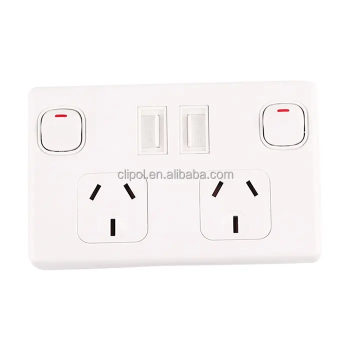 Caravan double pole powerpoints 2 ports dual usb wall charger with SAA approved