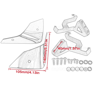 Racepro déflecteur de vent latéral de pare-brise pour Honda <span class=keywords><strong>CRF</strong></span> 1100L <span class=keywords><strong>CRF</strong></span> <span class=keywords><strong>1100</strong></span> L Africa Twin <span class=keywords><strong>Adventure</strong></span> Sports CRF1100L 2020-202 - Product Image 5