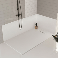 Receveur de douche rectangulaire moderne en résine de pierre SMC blanc 1200x800 Premium, certifié CE CUPC, antidérapant, facile à nettoyer, haute qualité 5