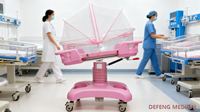 Lit pour bébé en ABS, médical, obstétrique et gynécologique, poussette mobile sur roues, lit pour nouveau-né