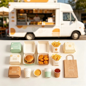 Custom Fast Food Packaging Takeaway Food Burger Box Packaging Custom Wings Fried Chicken French Fries Packaging Box - Product Image 4