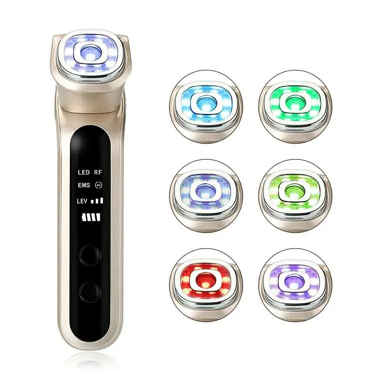 Home use frequency RF EMS LED Therapy Beauty Device Led Facial Massage Skin tightening rf lifting skin care anti aging device