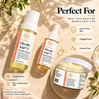 Sérum Tonique Crème à l'Acide Glycolique Fermenté 7% et Acide Salicylique Anti-Acné Exfoliant Resserre les Pores Éclaircissant Soin Visage Ensembles de Soins de la Peau