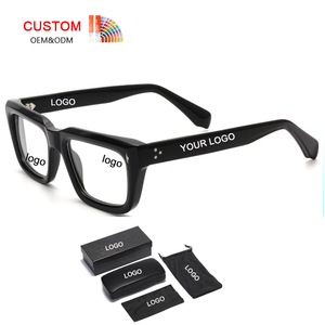 Monturas Ópticas Rectangulares de Acetato, Diseño Personalizado OEM ODM, Gafas Vintage de Lujo con Aro Completo para Unisex, Venta al Por Mayor - Product Image 1
