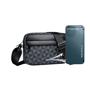 <span class=keywords><strong>Borsa</strong></span> a Tracolla Trendy con Stampa Geometrica, <span class=keywords><strong>Borsa</strong></span> a Spalla in Pelle PU con Grafica Squalo, <span class=keywords><strong>Borsa</strong></span> Messenger Regolabile per Viaggi Quotidiani e Shopping - Product Image 5