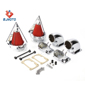 Bộ Lọc Không Khí Xe Máy Twin Cho Suzuki Boulevard M109 <span class=keywords><strong>M109R</strong></span> INTRUDER VZR 1800 2006 2007-2012 Cửa Hút Khí Có Thể Giặt Chrome - Product Image 5