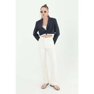 Pantalon en jean rayé pour femme - 31877PNT - ECRU - Product Image 1