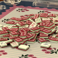 Elegante y Moderno Juego de Mahjong Plegable de Acrílico de Lujo para 4 Jugadores, Ideal para Póker y Entretenimiento en Despedidas de Soltera y Fiestas de Té