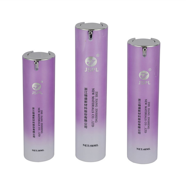 Round Double Wall  Acrylic Press Pump Airless Bottle