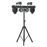 Équipement de DJ portable professionnel, performance disco bar, support 2 pièces, éclairage de scène LED RGBW 4 en 1 6x5W, 300W DMX512 blanc