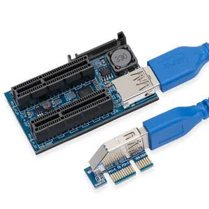 PCI-E 1X-Verlängerungskabel zum PCIE-Dual-Port-4X-Konvertierungskabel PCI-E-Erweiterungskarte-Netzwerk karte