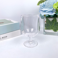 Verre à vin en plastique OEM personnalisé Bestwares, rose translucide, en PS, 250 ml, empilable, pour cocktails et desserts, idéal pour hôtels et banquets