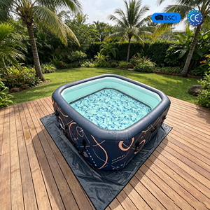 Vente en gros usine – <span class=keywords><strong>Jacuzzi</strong></span> <span class=keywords><strong>gonflable</strong></span> portable 2m*2m*0.8m <span class=keywords><strong>pour</strong></span> extérieur, piscine pliable avec accessoires complets, livraison incluse - Product Image 2