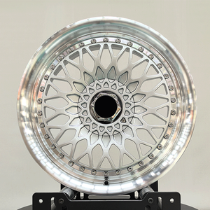 Rines Forjados de Dos Piezas de <span class=keywords><strong>Alta</strong></span> <span class=keywords><strong>Gama</strong></span> Personalizables 17*7.5 4*100 Color Plata para Autos de Pasajeros <span class=keywords><strong>BMW</strong></span> y Benz - Product Image 5