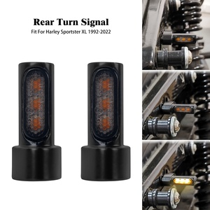 Motorcycle Mini <strong>LED</strong> Rear Turn Signal Indicators E-Mark Amber Blinker for Harley Sportster XL 883 1200 48 1992-2022 - Product Image 6