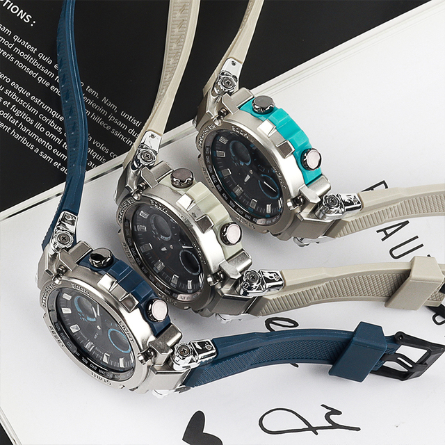 Outdoor Waterproof Sports Men'S Digital Quartz Watch Alloy Strap
