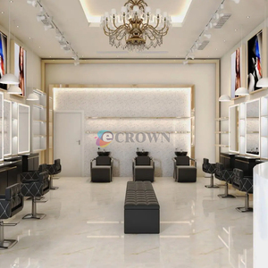 Salon Shop SPA Hairdressing Salon Shop Cabinet <strong>Pl</strong> Counter Front Shop showcase Mall Salon Kiosk Design Shelf Counter Salon Shop OEM - Product Image 4