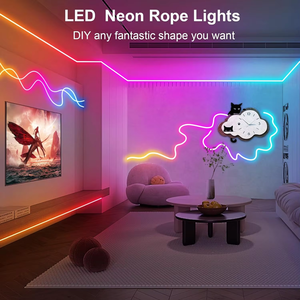 DC24V RGB Neon Music Sync LED <b>Light</b> <b>Strings</b> Color-Changing App Remote Control Bedroom Home Party Waterproof Flexible - Product Image 2
