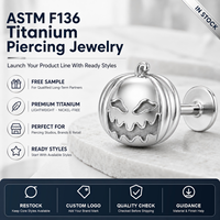 Kaishee Labret à dos plat en alliage de titane avec filetage interne et zircone cubique ronde, bijoux de piercing corporel, vente en gros pour Tragus et Hélix, en vrac