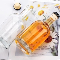 Offre Spéciale 12oz Mini Vide Verre Transparent Vin Boissons Liqueur Soda bouteille avec liège