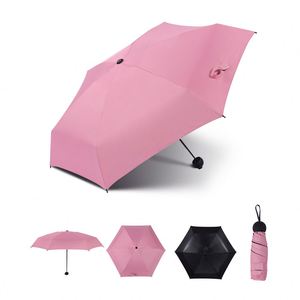 Fournisseurs chinois, fabricant, nouveau modèle, vente en gros, mini parapluie de voyage compact à cinq plis avec sac imperméable - Product Image 1