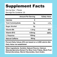 Vente en gros OEM : Bandes orales de vitamines B12 et de suppléments nootropiques à dissolution rapide avec caféine naturelle pour l'énergie et l'amélioration de la concentration