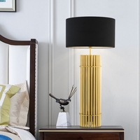 Lampe de table décorative en acier inoxydable, or, lampe de chevet moderne pour la décoration de la maison