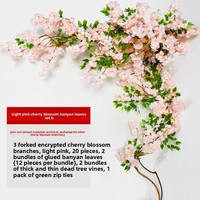 Künstliche Blumen Wohnzimmer Trendige Laden-Dekoration Blumenranke Hintergrundwand Klimaanlagenrohr-Ranke Kirschblütenbaum