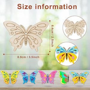 <b>Spring</b> Crafts for Kids, Wooden <b>Spring</b> Ornaments to Paint, 8 Styles Unfinished Wood Crafts for Home Hanging <b>Decorations</b> - Product Image 2