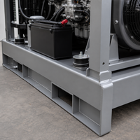 Groupe électrogène diesel à châssis ouvert de 125 kVA pour alimentation de secours d'urgence LINGGE Triphasé 380 V 60 Hz