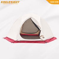 Tente de camping à dôme moyen, une chambre, en stock usine, en Oxford 150D / Polycoton 160g, revêtement PU 3000 mm, enduit argenté, imperméable