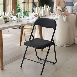 Cadeira preta do lazer do metal assento do auditório do plutônio que dobra o salão de conferência cadeiras dobráveis modernas/cadeira exterior do jardim - Product Image 6