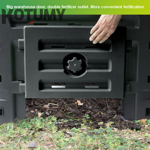 Seau à compost jardin pépinière <span class=keywords><strong>300L</strong></span> boîte à compost en <span class=keywords><strong>plastique</strong></span> à feuilles caduques engrais Fermentation Machine ordures Compost Tube - Product Image 6