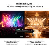 Barra LED Inalámbrica a Batería 12x2W RGBW 4en1, Luz de Ambiente DMX con Activación por Sonido para Bodas, Eventos, KTV
