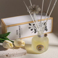 Diffuseur de parfum d'ambiance en verre dépoli personnalisé 100 ml, diffuseur d'arômes à étiquette privée, senteurs mélangées pour cadeaux, vente au détail, OEM, ODM