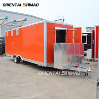 Camión de Comida Cuadrado de Aluminio Personalizable Shimao Oriental, Nuevo, con Certificado DOT, Remolque Móvil Solar para Café y Pizza