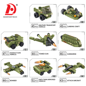 Set di Costruzioni Veicoli Militari 12 in 1, Modellino Fai-da-Te di Camion con Cannone e <span class=keywords><strong>Aereo</strong></span> da Combattimento, Gioco Educativo per Ragazzi - Product Image 4