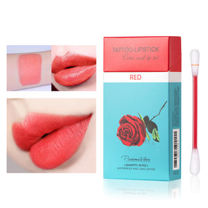 20 unidades de set de pintalabios tipo cigarrillo con hisopo de algodón, de larga duración, resistente al agua y a las besos, que no se corre, para un labial duradero. - Product Image 5
