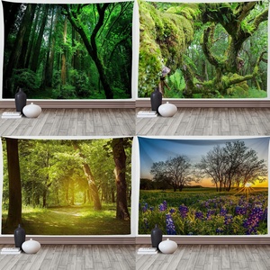 Paysage naturel Forêts Paysage de montagne Série Diffusion en direct Tissu de <span class=keywords><strong>fond</strong></span> Impression numérique 3D Tapisseries rectangulaires - Product Image 6