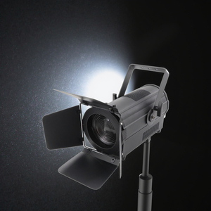 Luz de Estágio <span class=keywords><strong>LED</strong></span> <span class=keywords><strong>Fresnel</strong></span> Branca Elétrica de 200W para Estúdio, Sala de Reuniões, Galeria de Arte, Iluminação de Palco - Product Image 5