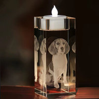 Bougeoirs décoratifs en cristal K9 modernes et personnalisés avec logo, taille personnalisée, gravure laser 3D, impression photo, artisanat
