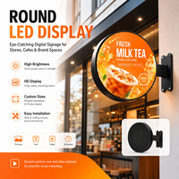 Écran LED circulaire extérieur haute luminosité P4 pour la publicité des restaurants, des magasins, des logos, des enseignes, avec contrôle WiFi